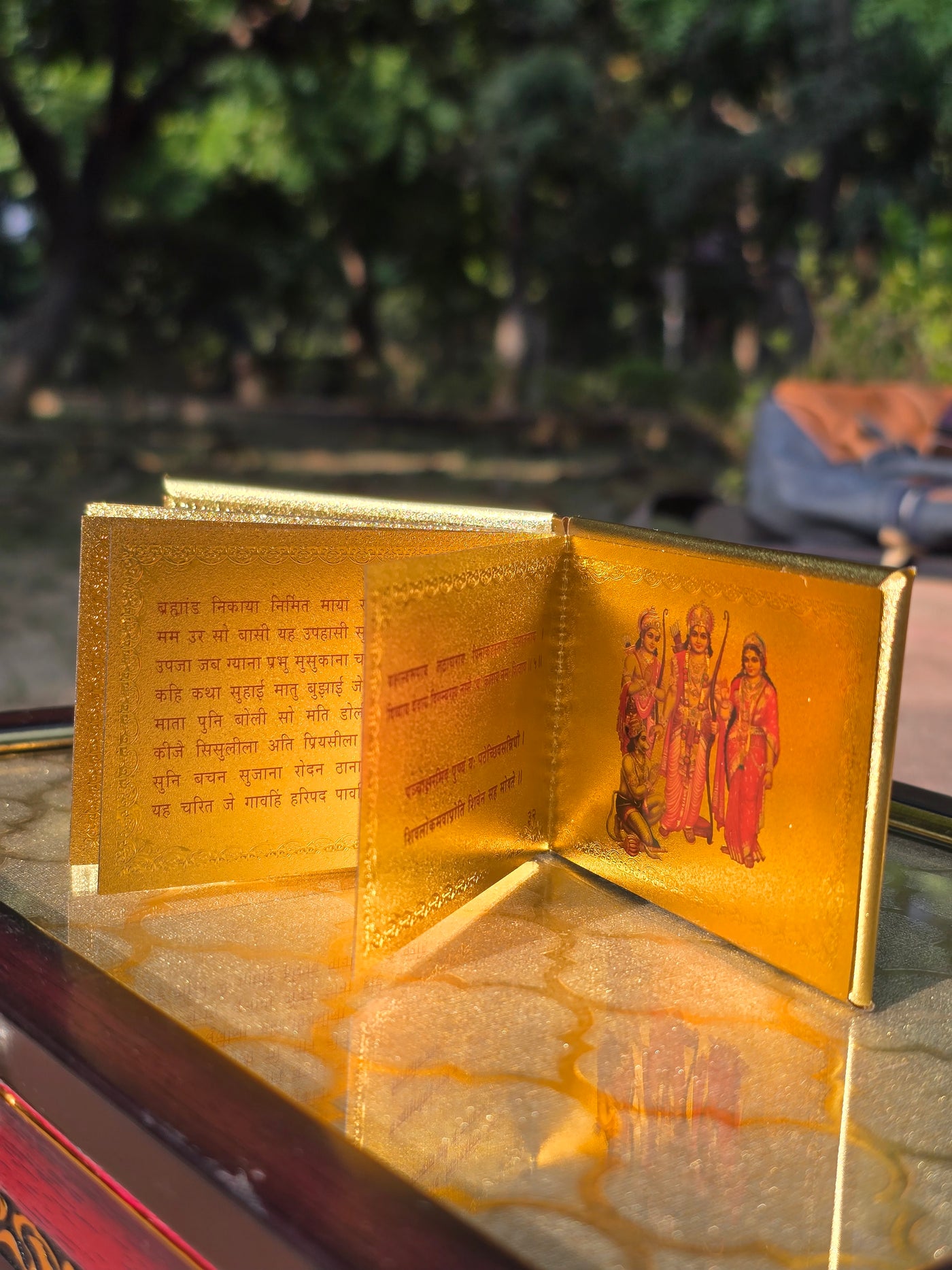 24k Gold Plated Hanuman Chalisa™ with Wooden Gift Box