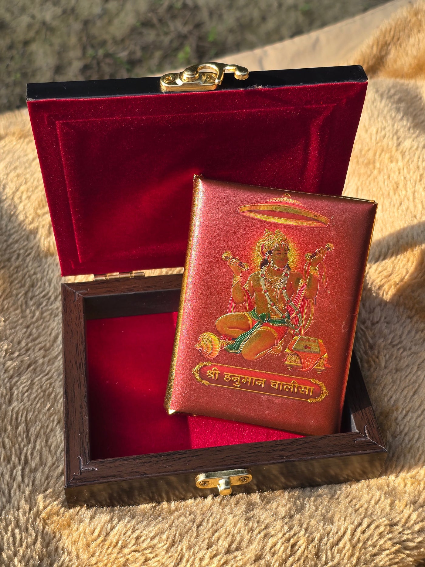 24k Gold Plated Hanuman Chalisa™ with Wooden Gift Box
